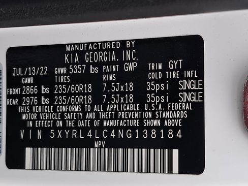 Used 2022 Kia Sorento S w/ Panoramic Sunroof Package FWD image 35