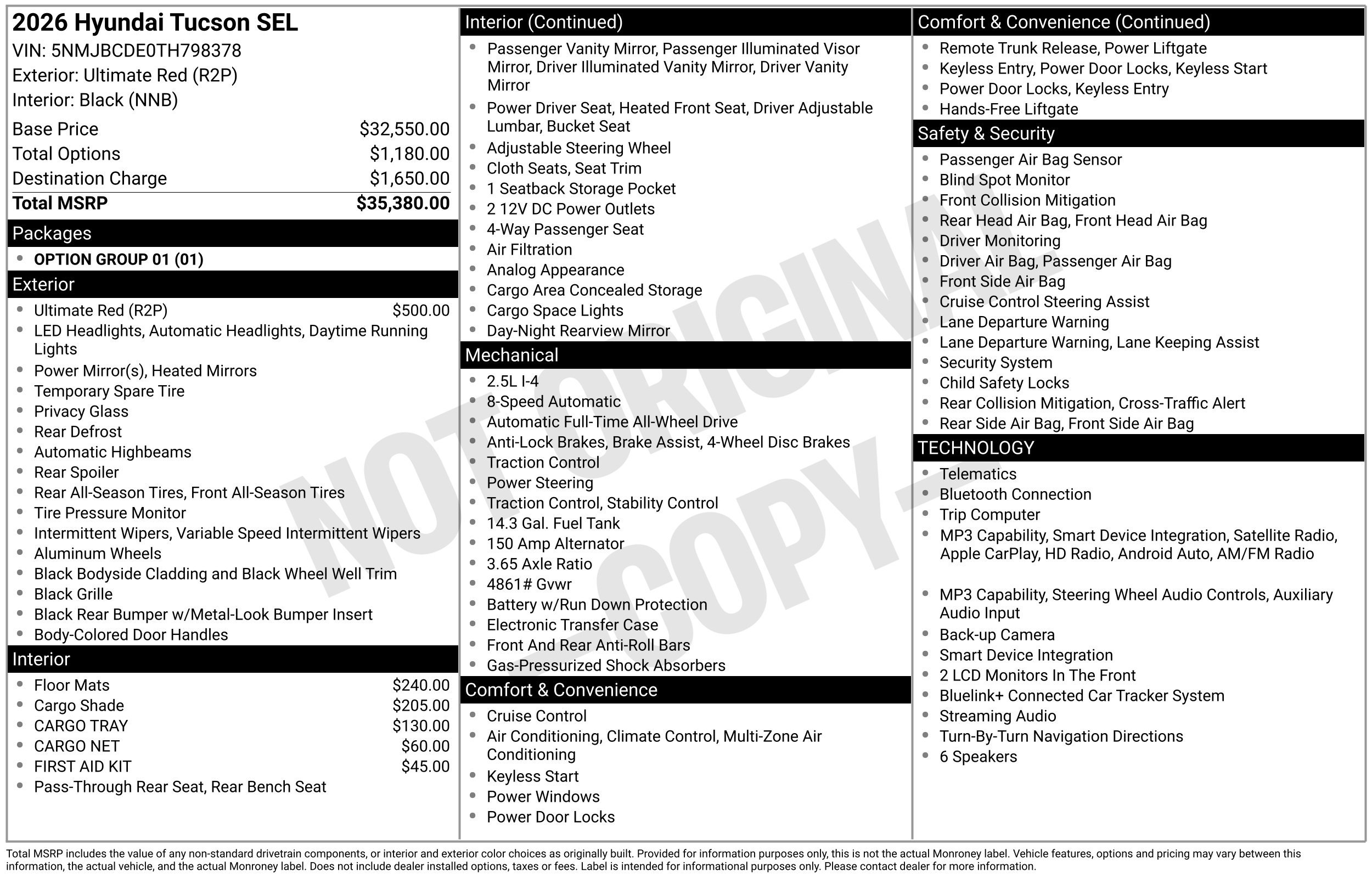 New 2026 Hyundai Tucson SEL AWD/4WD image 3