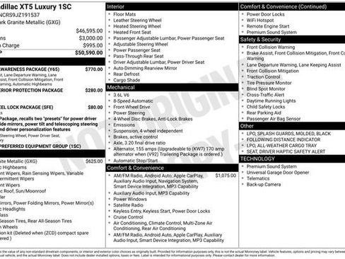 Used 2018 Cadillac XT5 Luxury w/ Driver Awareness Package image 67