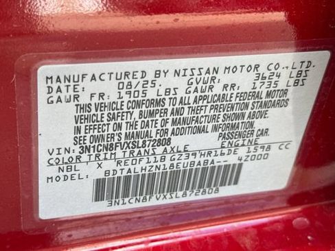 Certified 2025 Nissan Versa SR w/ Trunk Package FWD image 34