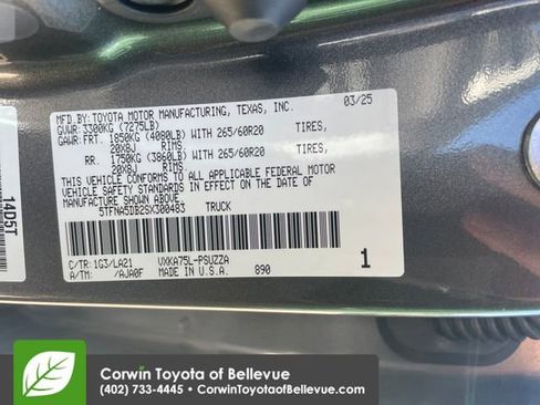 Certified 2025 Toyota Tundra Platinum AWD/4WD image 23