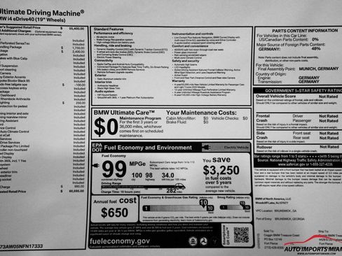 Used 2022 BMW i4 eDrive40 w/ M Sport Package image 85