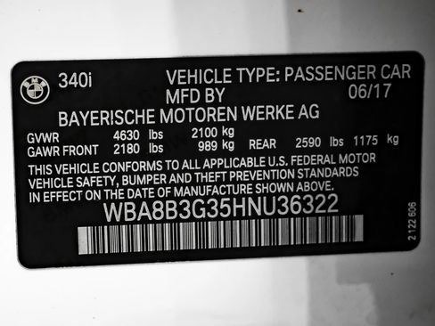 Used 2017 BMW 340i Sedan RWD image 60
