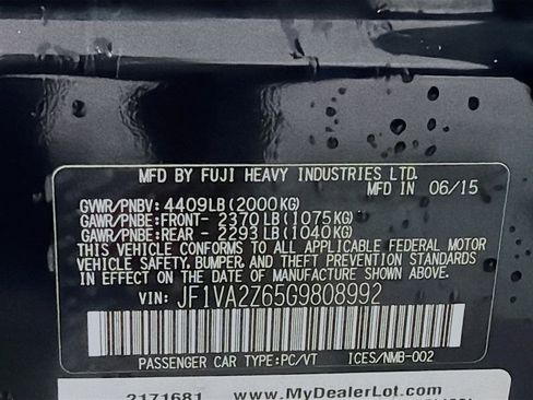 Used 2016 Subaru WRX STI Limited image 33