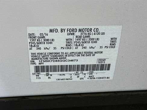 Used 2016 Ford Explorer XLT w/ Equipment Group 202A FWD image 12