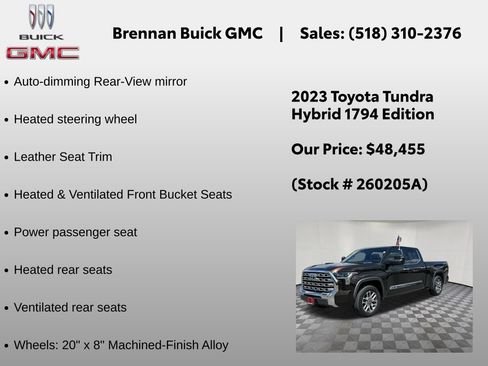 Used 2023 Toyota Tundra 1794 Edition w/ Advanced Package AWD/4WD image 18