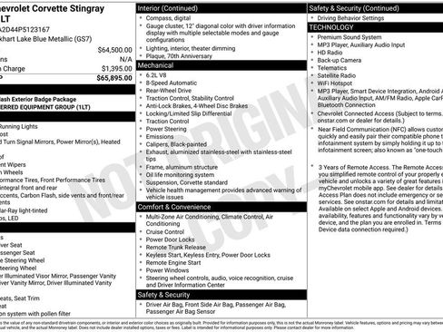 Used 2023 Chevrolet Corvette Stingray Coupe w/ 1LT RWD image 9