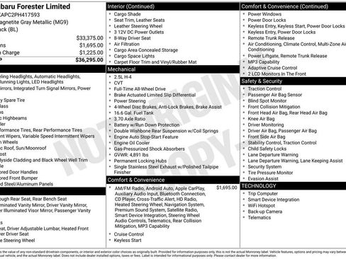 Certified 2023 Subaru Forester Limited image 59