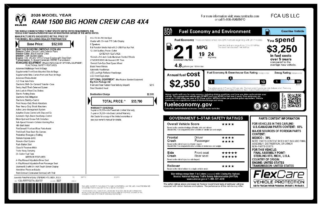 Used 2026 RAM 1500 Big Horn AWD/4WD image 4