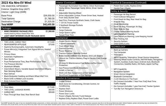 Used 2023 Kia Niro Wind w/ Wind Preserve Package FWD image 2