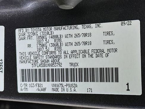 Used 2022 Toyota Tundra SR5 w/ TRD Off-Road Package image 34