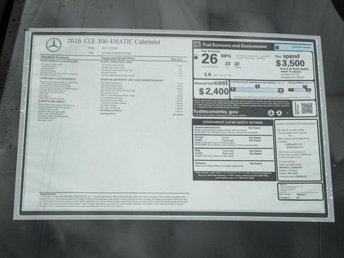 New 2026 Mercedes-Benz CLE 300 4MATIC Cabriolet image 27