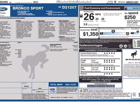 Used 2022 Ford Bronco Sport Big Bend w/ Convenience Package image 7