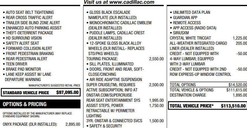 Used 2023 Cadillac Escalade ESV Sport w/ LPO, ONYX Package AWD/4WD image 4