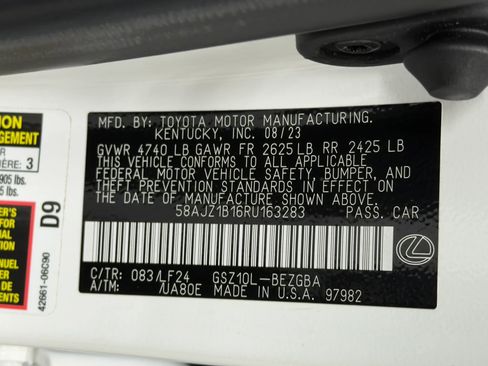 Used 2024 Lexus ES 350 F Sport w/ Accessory Package (Z1) FWD image 54