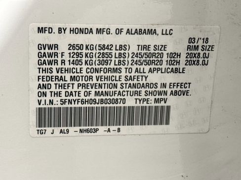 Used 2018 Honda Pilot Elite image 11