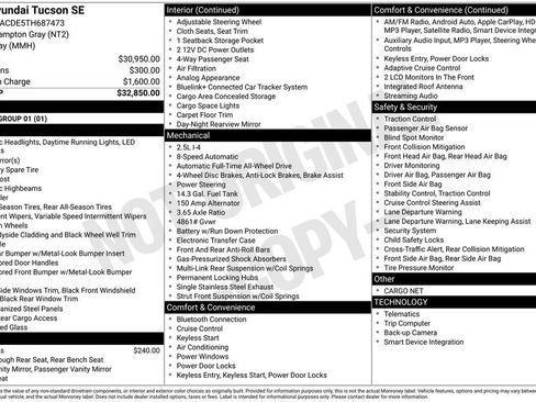 New 2026 Hyundai Tucson SE image 4