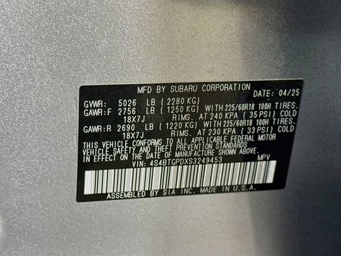 Used 2025 Subaru Outback Touring XT w/ Tech Package 3 AWD/4WD image 43