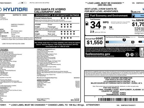 Used 2025 Hyundai Santa Fe Calligraphy AWD/4WD image 4
