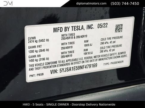Used 2022 Tesla Model S AWD/4WD image 43