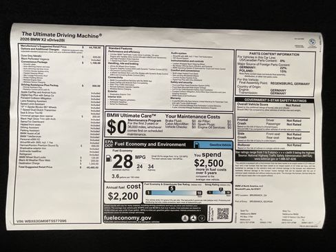 New 2026 BMW X2 xDrive28i w/ Convenience Package image 35