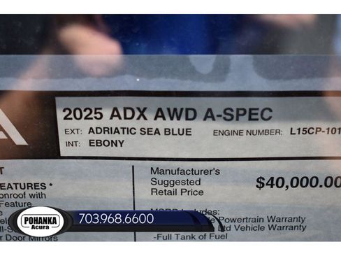 New 2025 Acura ADX A-Spec image 34