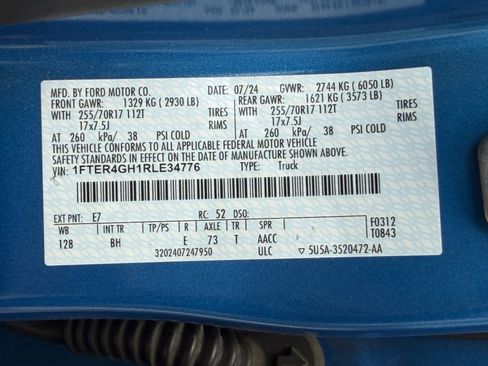 Certified 2024 Ford Ranger XLT w/ Equipment Group 301A High RWD image 33