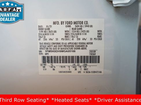 Used 2021 Ford Explorer XLT AWD/4WD image 33