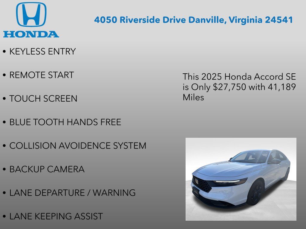 Used 2025 Honda Accord SE image 7