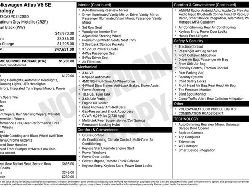 Used 2023 Volkswagen Atlas SE w/ Panoramic Sunroof Package AWD/4WD image 12