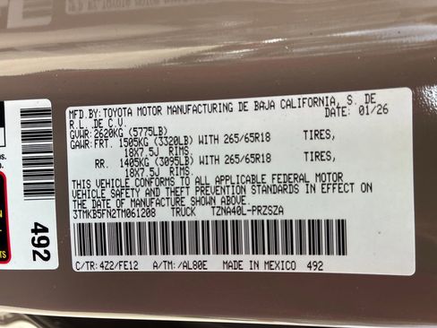 New 2026 Toyota Tacoma TRD Sport image 48