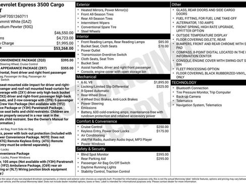 New 2025 Chevrolet Express 3500 Extended w/ Driver Convenience Package RWD image 23