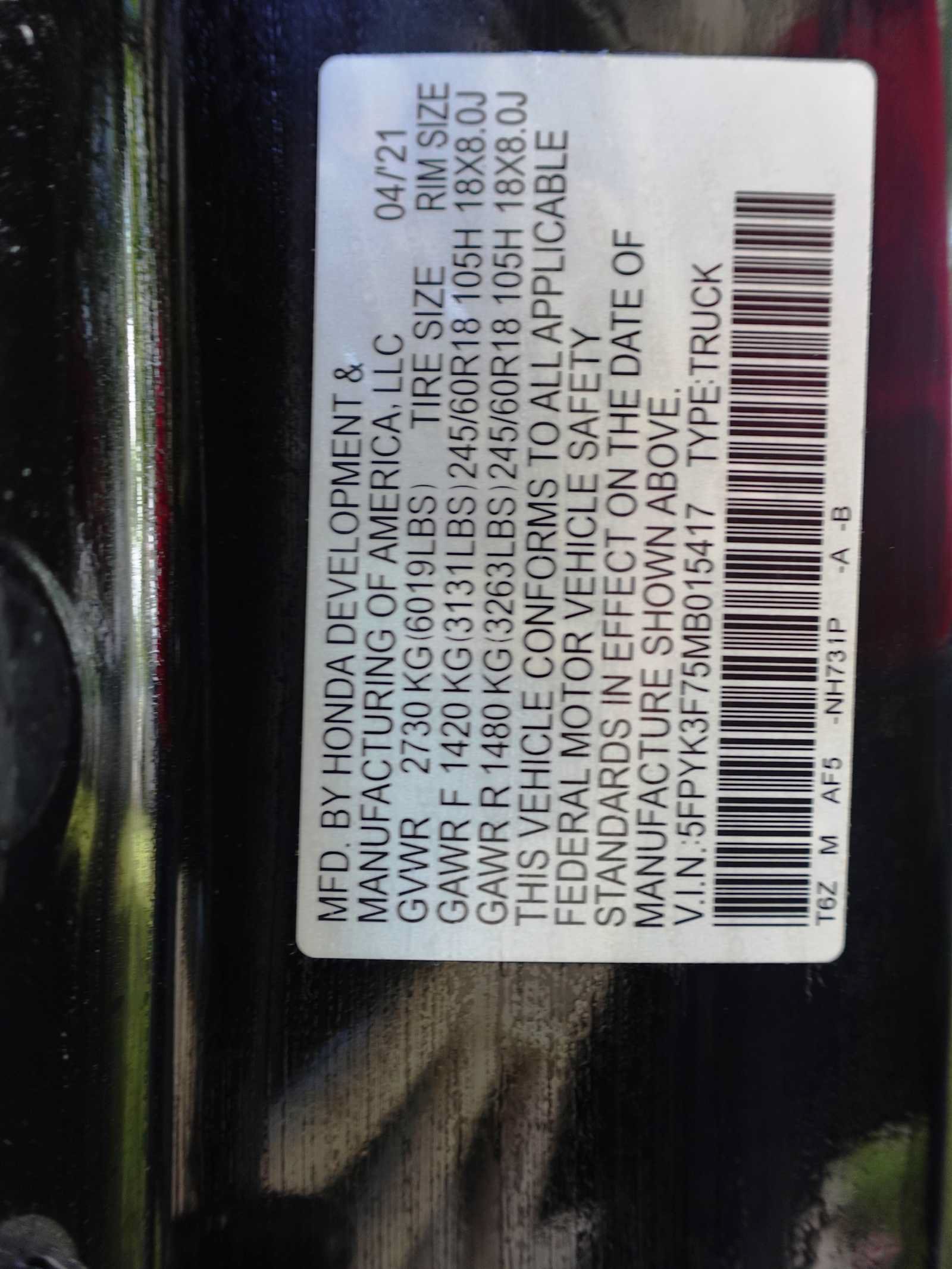 Used 2021 Honda Ridgeline RTL-E image 31