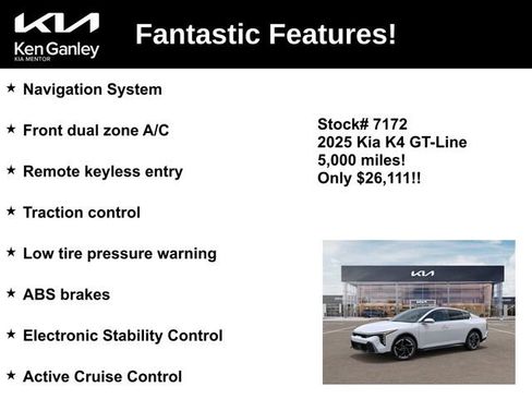 Certified 2025 Kia K4 GT-Line w/ GT-Line Sunroof Package image 2