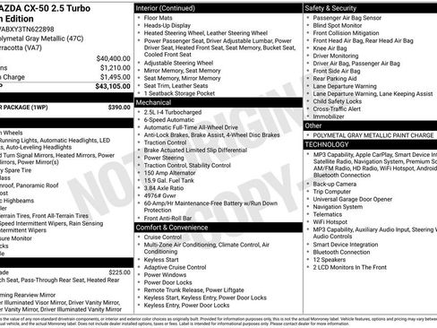 New 2026 MAZDA CX-50 Meridian Edition w/ Weather Package AWD/4WD image 6