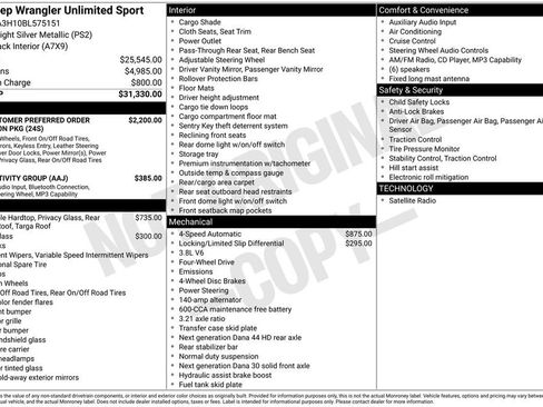 Used 2011 Jeep Wrangler Unlimited Sport image 2