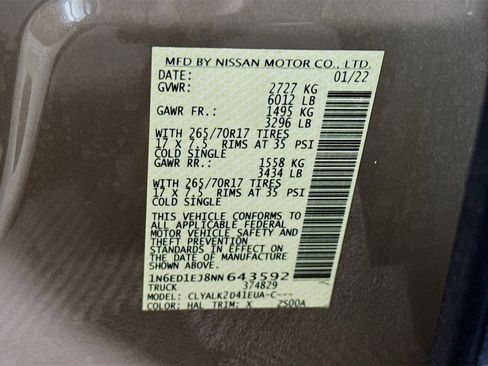 Certified 2022 Nissan Frontier Pro-X RWD image 36