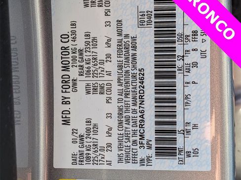 Used 2022 Ford Bronco Sport Base image 27