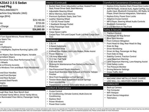 Certified 2022 MAZDA MAZDA3 s image 40