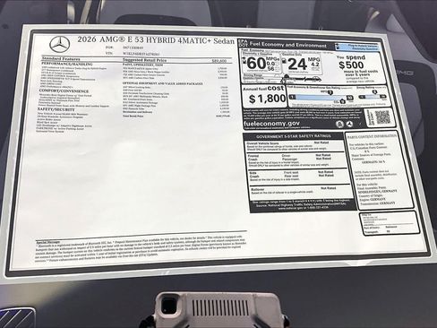 New 2026 Mercedes-Benz E 53 AMG e 4MATIC Sedan image 18