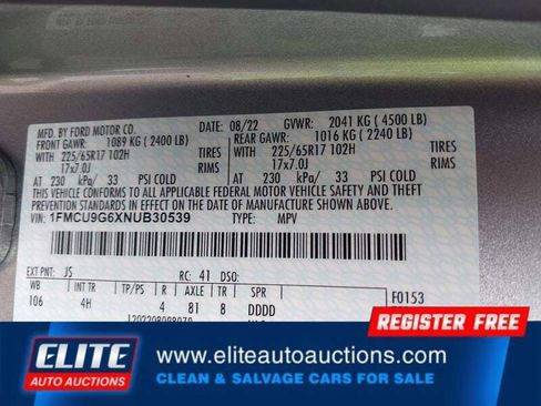 Used 2022 Ford Escape SE image 17