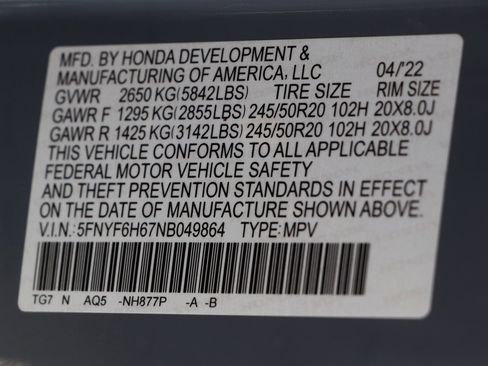 Used 2022 Honda Pilot Touring image 38