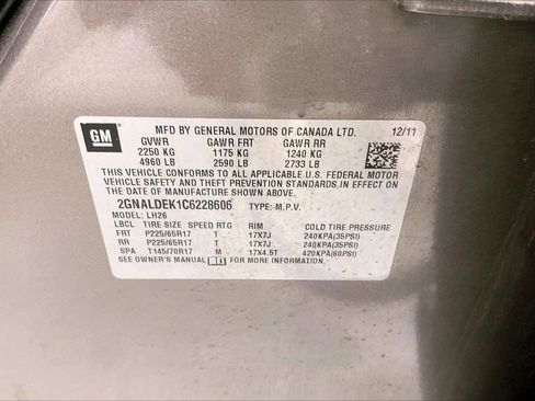 Used 2012 Chevrolet Equinox LT w/ Driver Convenience Package image 8