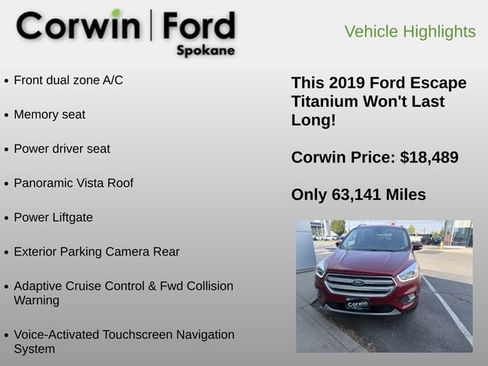 Used 2019 Ford Escape Titanium AWD/4WD image 10