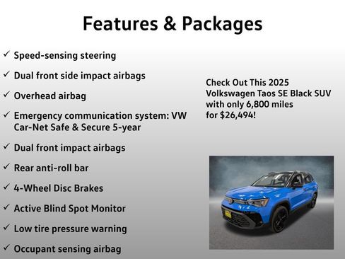 Used 2025 Volkswagen Taos SE AWD/4WD image 13