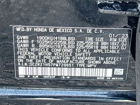 Certified 2023 Honda HR-V Sport image 34