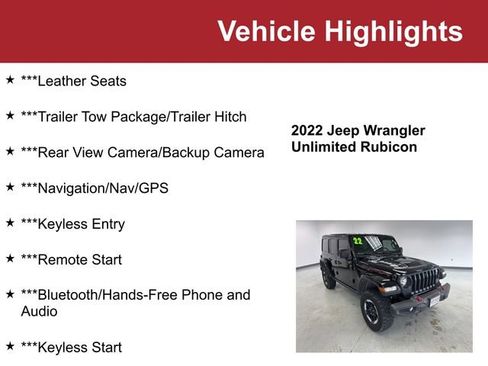 Used 2022 Jeep Wrangler Unlimited Rubicon image 2