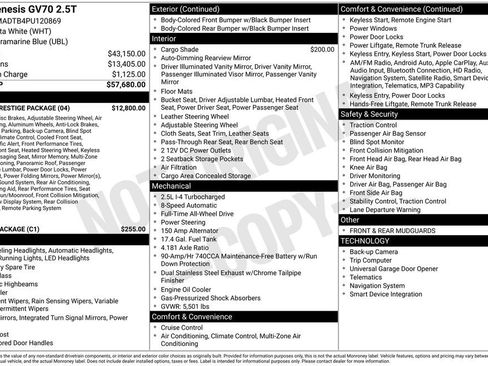 Used 2023 Genesis GV70 2.5T w/ Sport Prestige Package AWD/4WD image 7