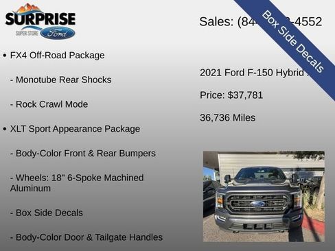 Used 2021 Ford F150 XLT w/ Equipment Group 302A High AWD/4WD image 30