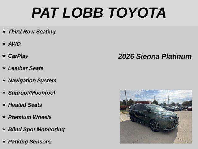 Used 2026 Toyota Sienna Platinum AWD/4WD image 16
